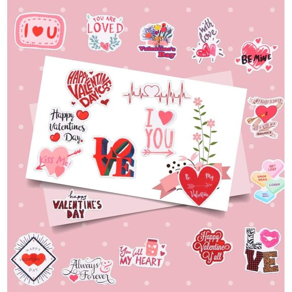 Valentines Day Stickers - Love Sticker Scrapbook Stickers for Laptop Gift Box En - Picture 4 of 6